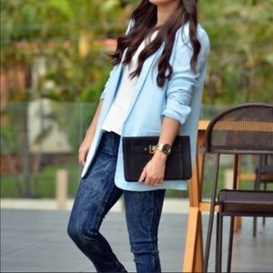 Forever 21 boyfriend blue blazer jacket career S